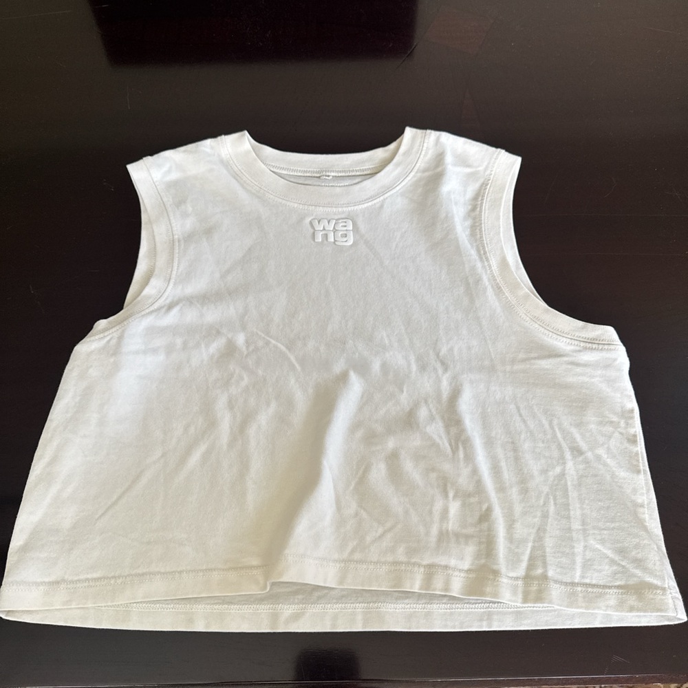 Alexander Wang white muscle T shirt